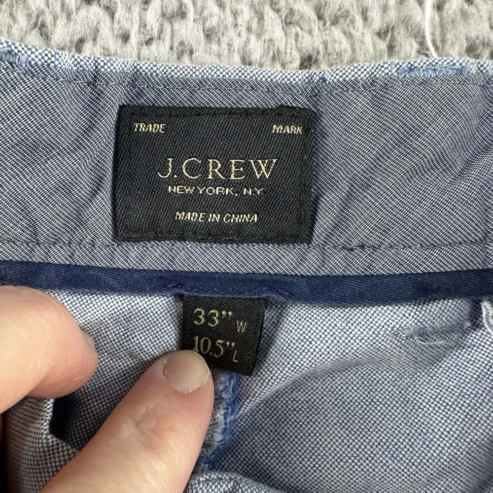 J.Crew Shorts Mens 33 Blue‎ Lightweight 10.5 Board Chino Preppy Summer Spring